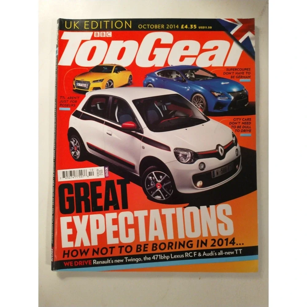Top Gear Magazine October 2014 UK BBC Renault Twingo 471 bhp Lexus RC F Audi TT